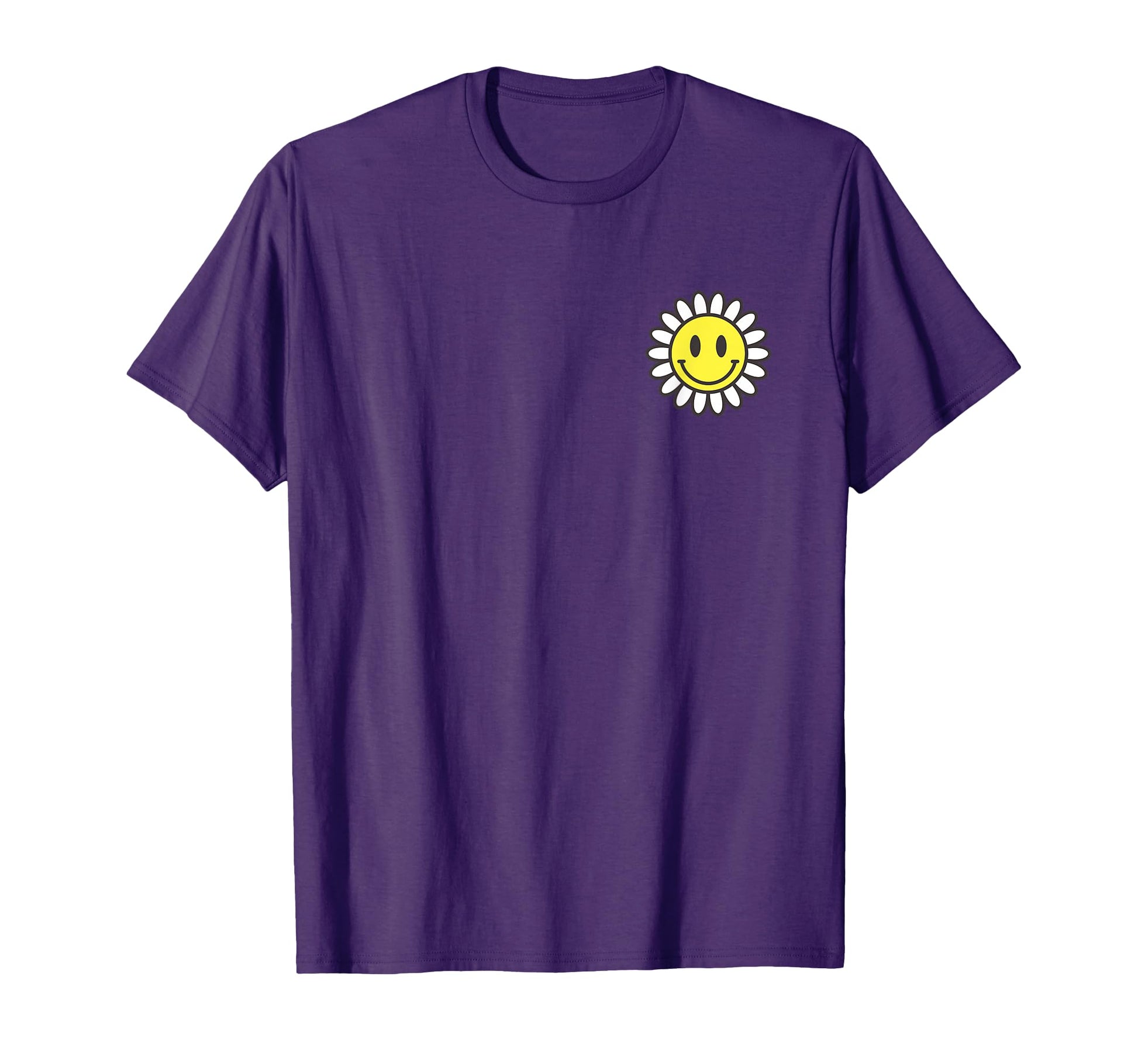 Happy Smiling Smile Face Daisy T-Shirt - Minimalist Print for Adults - T-Shirt, Sweatshirt, Hoodie