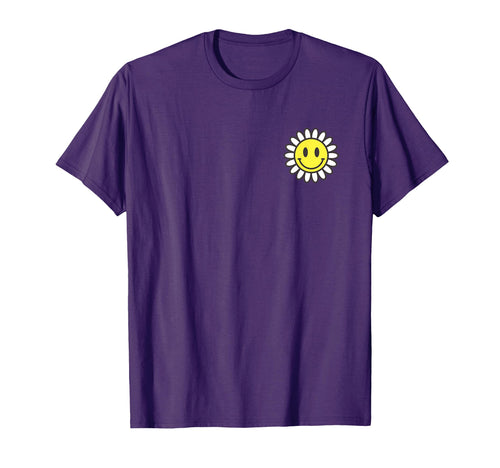 Happy Smiling Smile Face Daisy T-Shirt - Minimalist Print for Adults - T-Shirt, Sweatshirt, Hoodie
