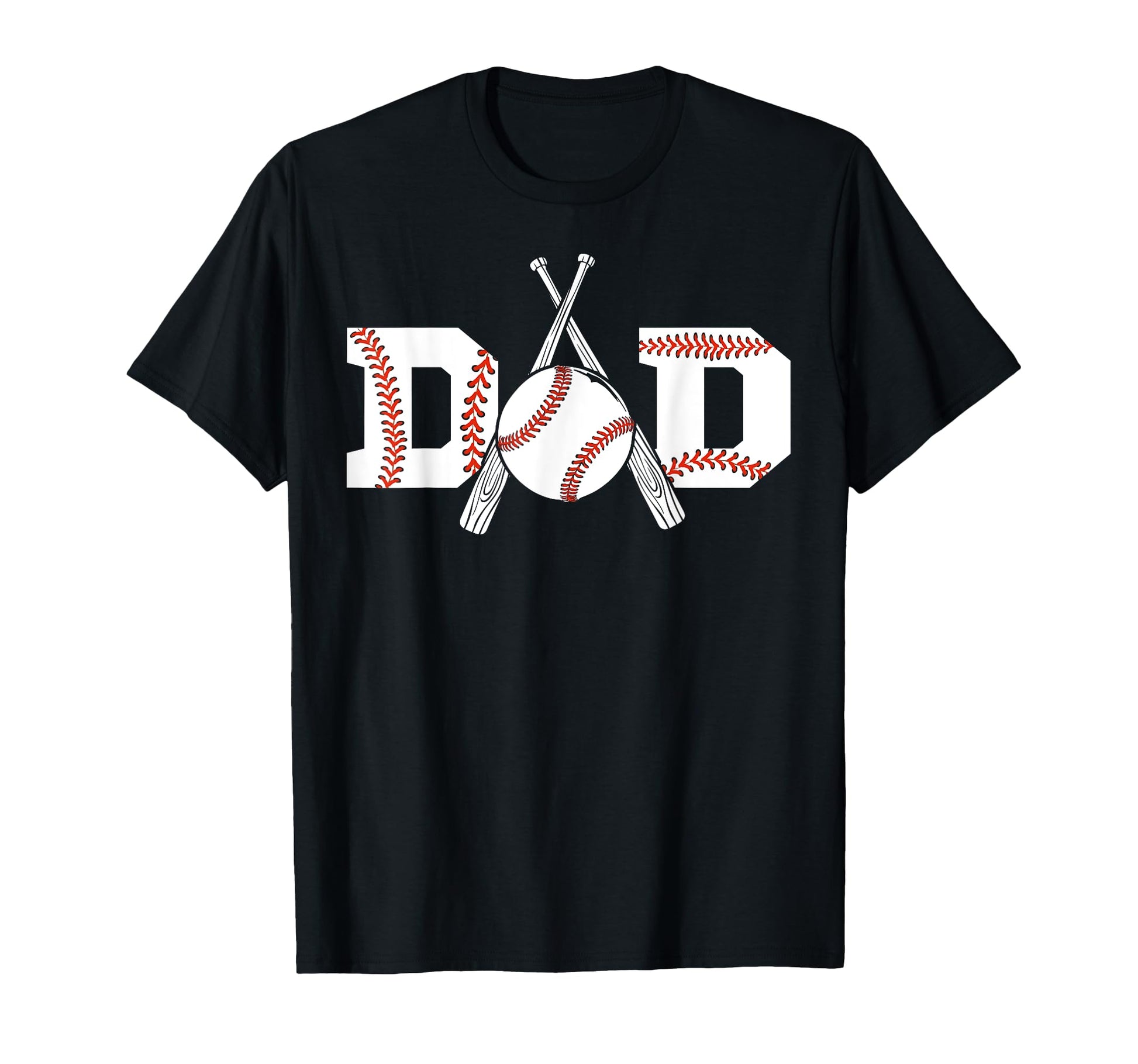 Dad Baseball Ball Baseball Bat Daddy T-Shirt - Custom Art Print Unisex - T-Shirt, Sweatshirt, Hoodie