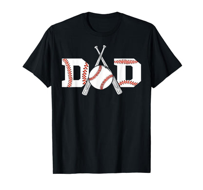 Dad Baseball Ball Baseball Bat Daddy T-Shirt - Custom Art Print Unisex - T-Shirt, Sweatshirt, Hoodie