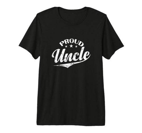 Proud Uncle Script Tri Blend T-Shirt - Aesthetic Graphic for Adults - T-Shirt, Sweatshirt, Hoodie