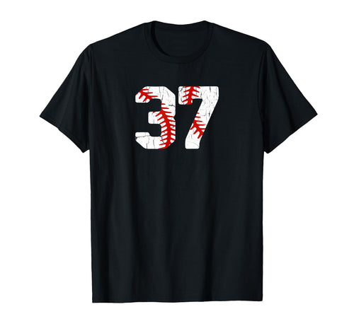 Baseball Player Jersey Number 37 37 T-Shirt - Unique Graphic for Adults - T-Shirt, Sweatshirt, Hoodie