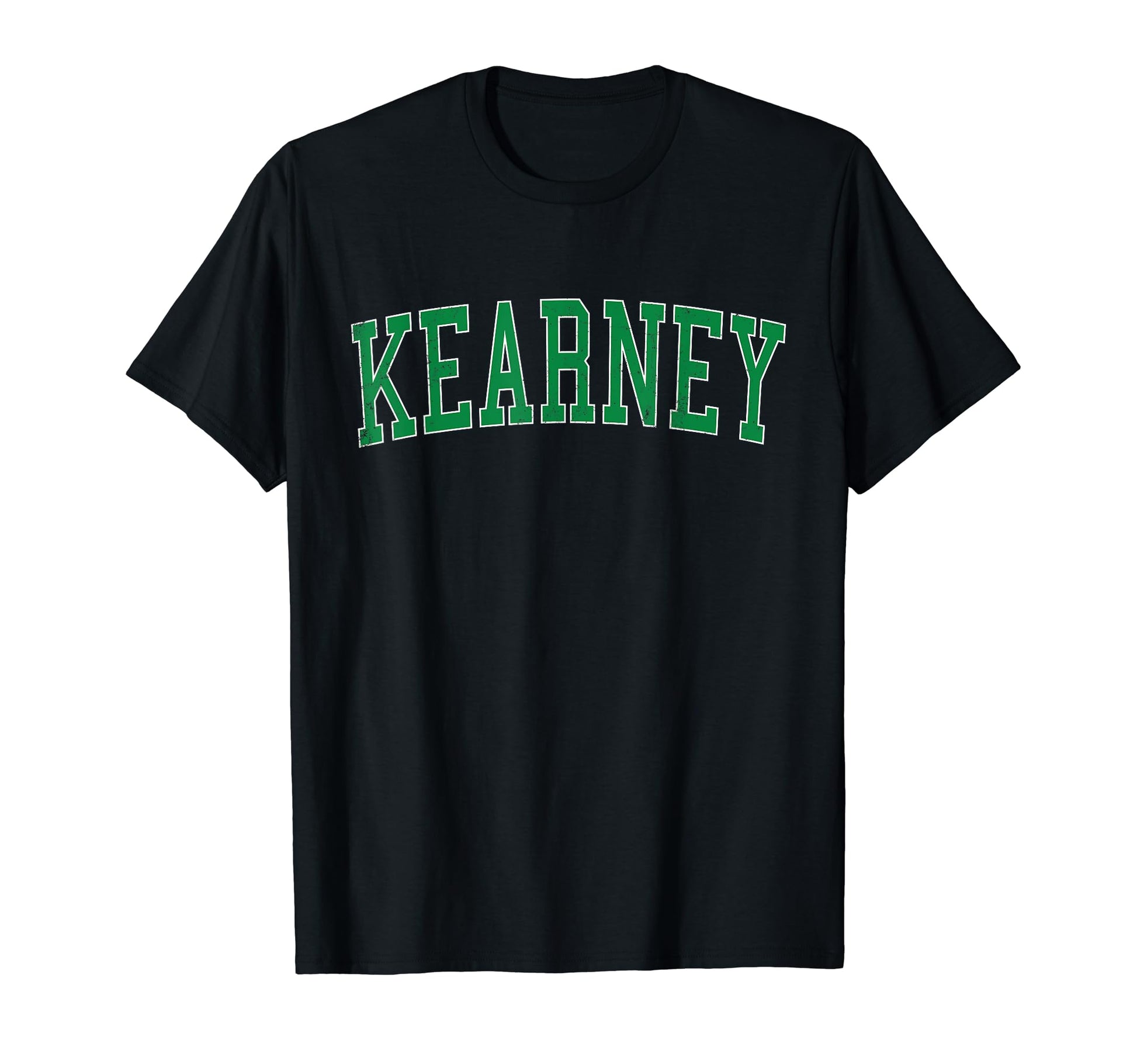 Kearney Mo Distressed Green Varsity T-Shirt - Novelty Apparel for Adults - T-Shirt, Sweatshirt, Hoodie