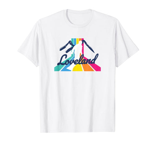 Loveland Snowboard Stripes Curved T-Shirt - Casual Everyday Wear Unisex - T-Shirt, Sweatshirt, Hoodie
