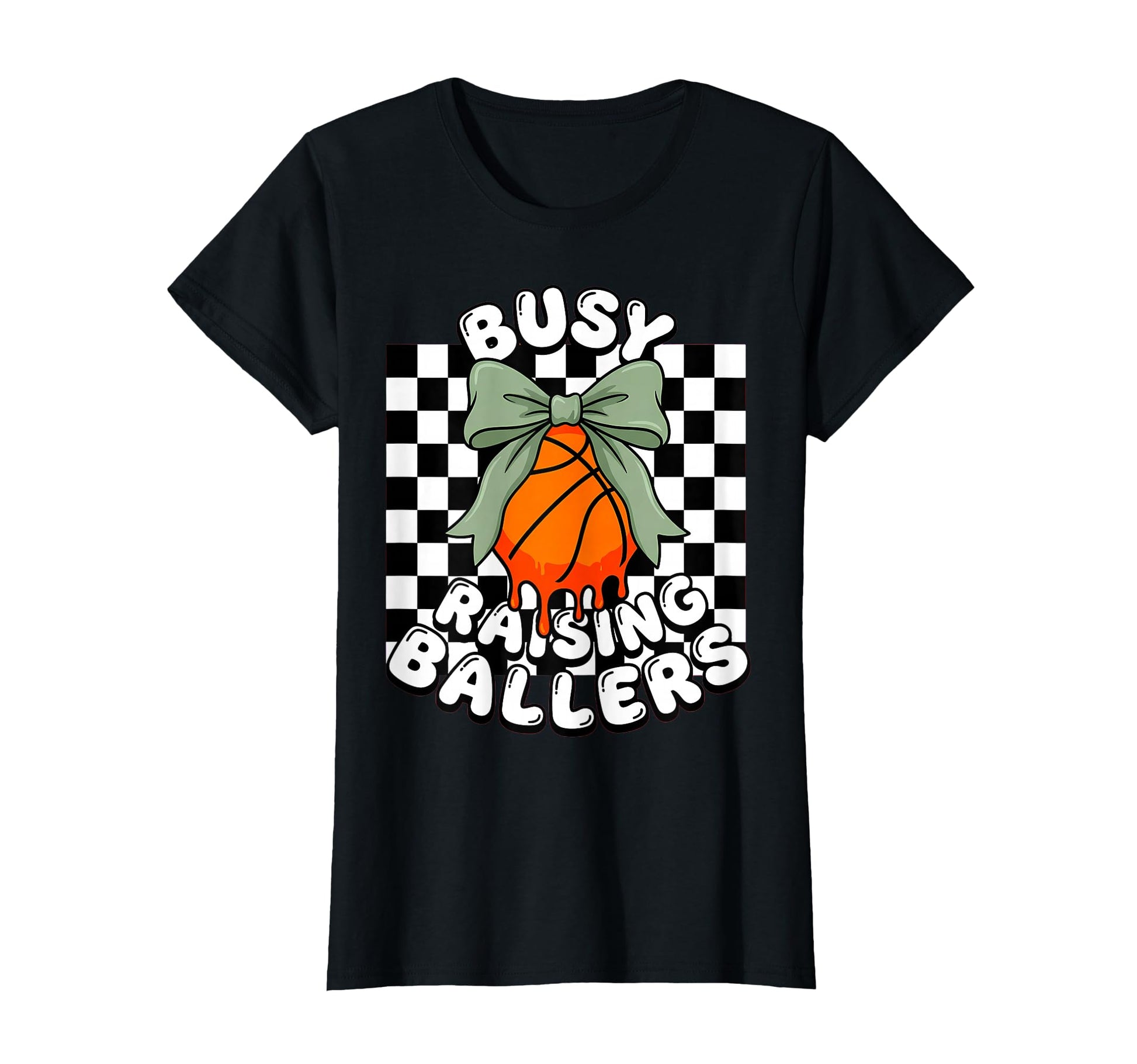Busy Raising Ballers Coquette Bow T-Shirt - Fun Novelty Design for Adults - T-Shirt, Sweatshirt, Hoodie