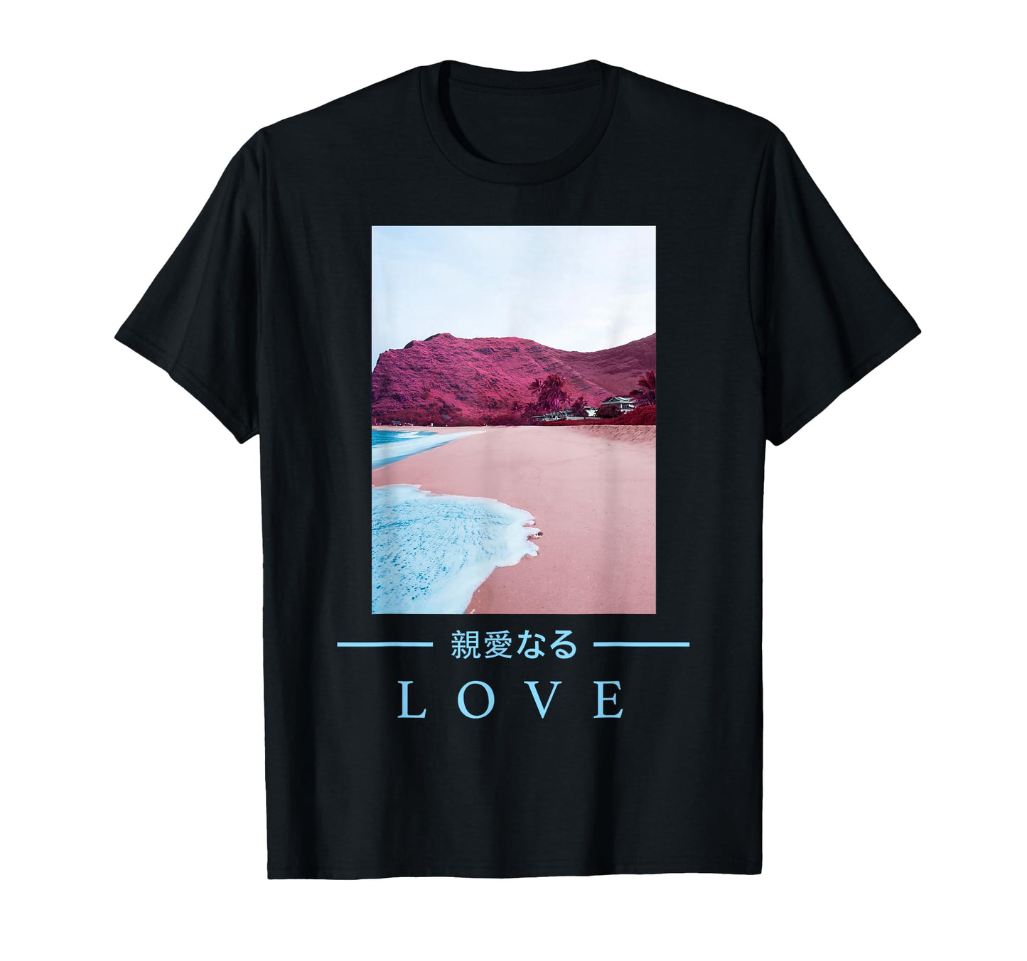 Retrowave Love Japanese Art Aesthetic T-Shirt - Minimalist Print Unisex - T-Shirt, Sweatshirt, Hoodie