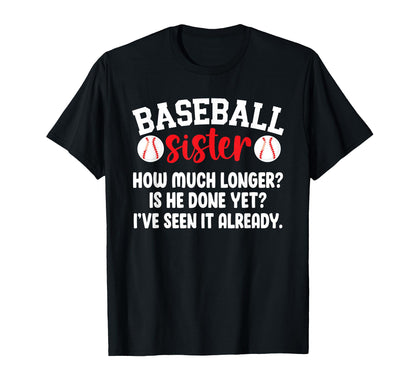 Baseball Sister Baseball Players T-Shirt - Trendy Graphic for Adults - T-Shirt, Sweatshirt, Hoodie