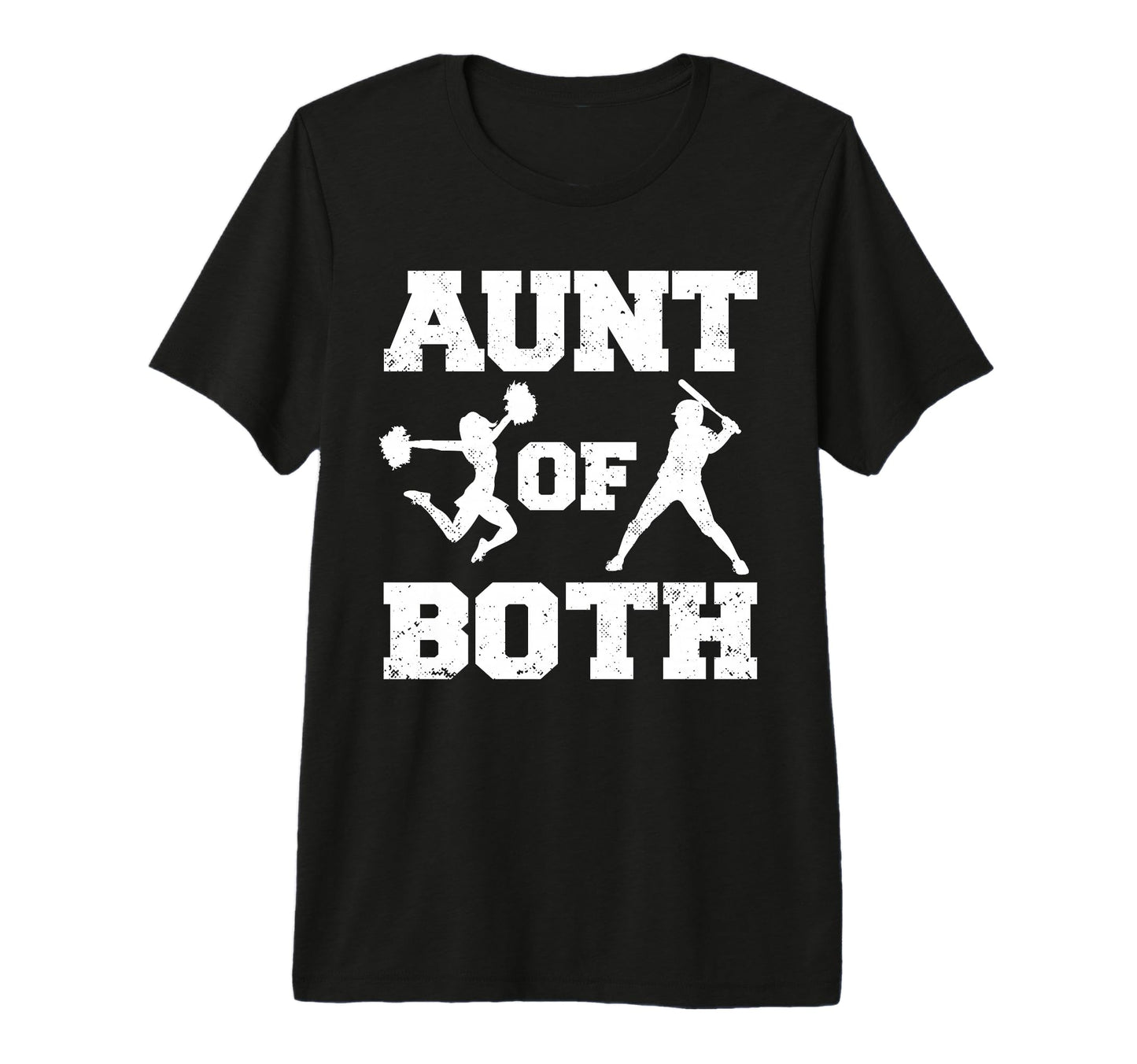 Aunt Both Cheer And Baseball Cheerleader T-Shirt - Custom Art Print Unisex - T-Shirt, Sweatshirt, Hoodie