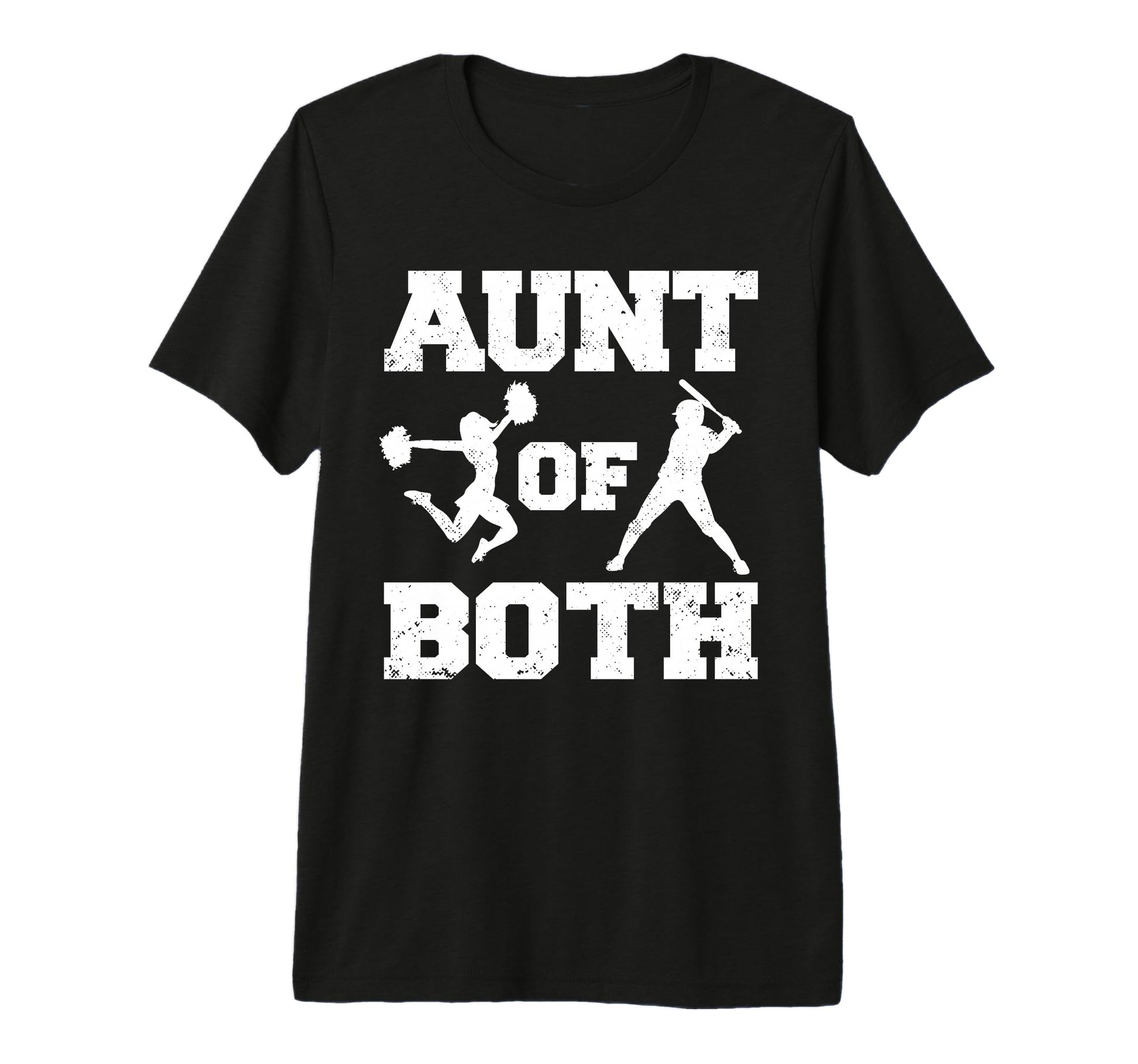 Aunt Both Cheer And Baseball Cheerleader T-Shirt - Custom Art Print Unisex - T-Shirt, Sweatshirt, Hoodie