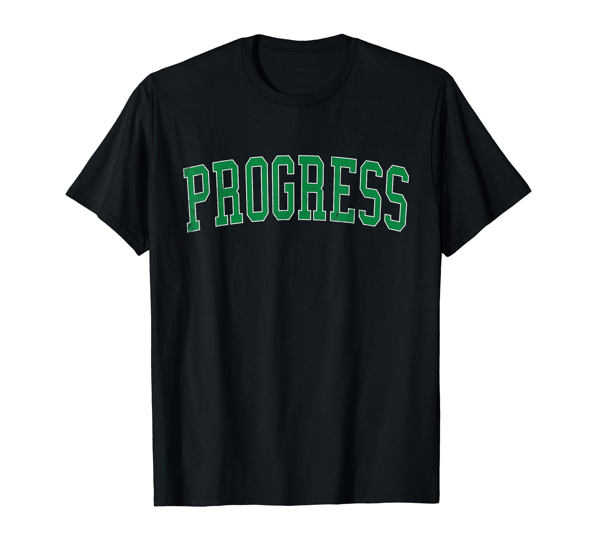 Progress Pa Distressed Green Varsity T-Shirt - Graphic Print for Adults - T-Shirt, Sweatshirt, Hoodie