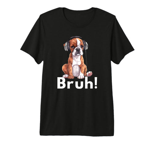 Funny Gamer Dog Bruh Meme Best Boxer T-Shirt - Custom Art Print for Adults - T-Shirt, Sweatshirt, Hoodie