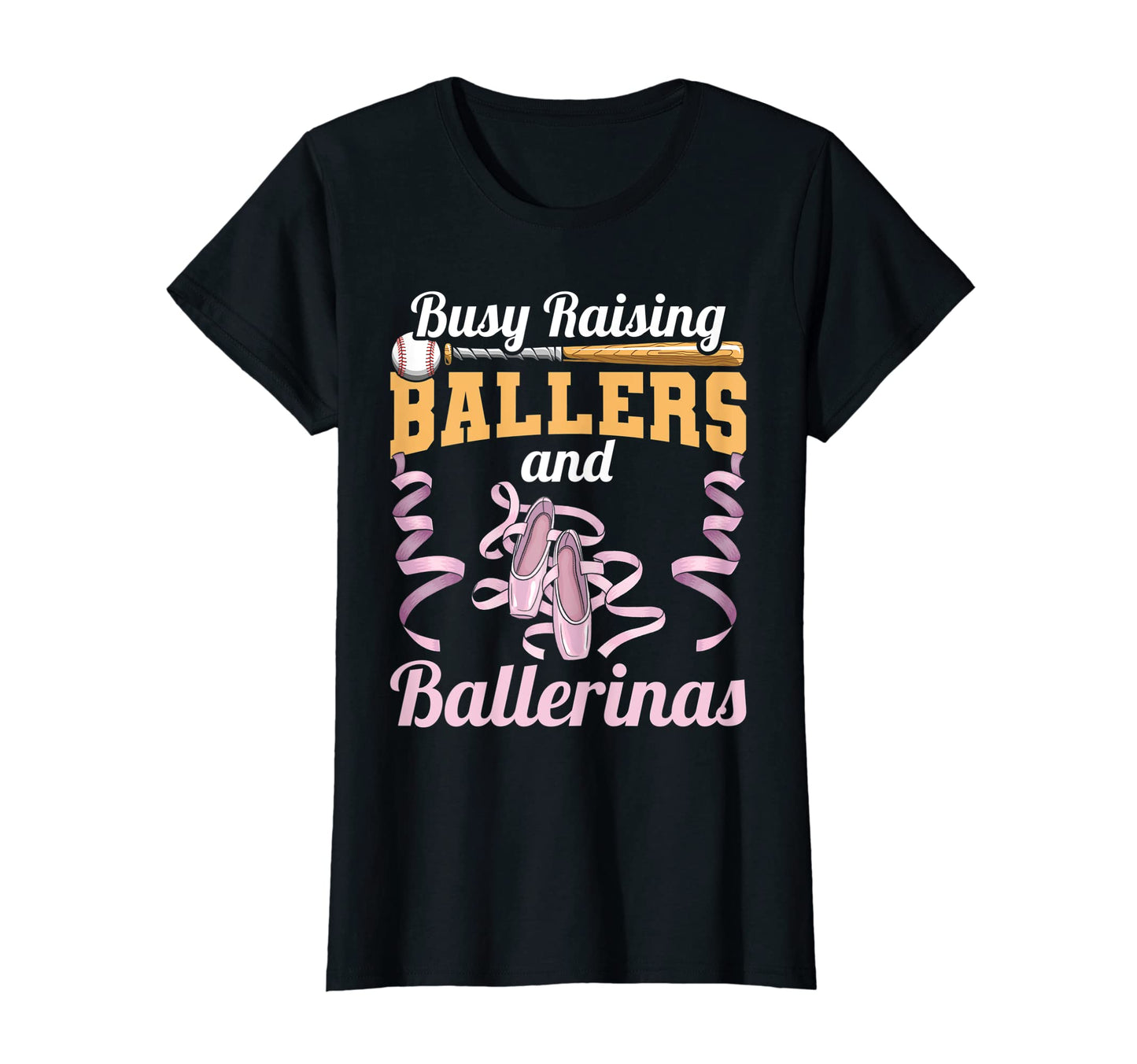 Womens Mom Busy Raising Ballers And T-Shirt - Graphic Print for Adults - T-Shirt, Sweatshirt, Hoodie
