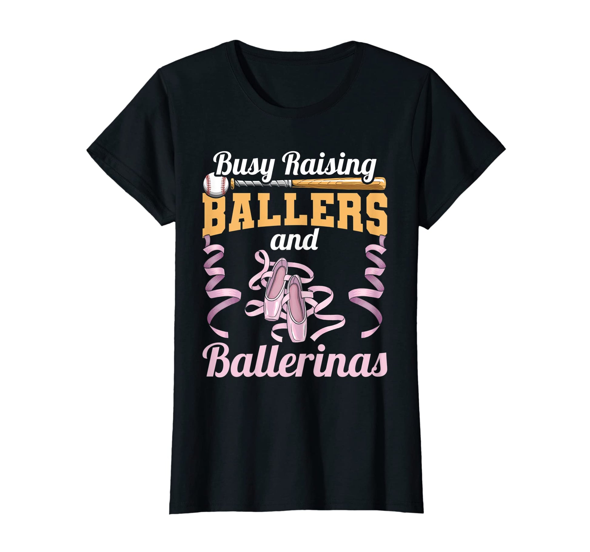 Womens Mom Busy Raising Ballers And T-Shirt - Graphic Print for Adults - T-Shirt, Sweatshirt, Hoodie
