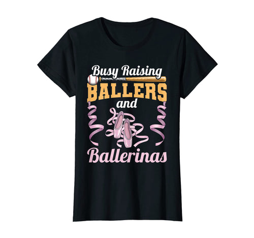 Womens Mom Busy Raising Ballers And T-Shirt - Graphic Print for Adults - T-Shirt, Sweatshirt, Hoodie