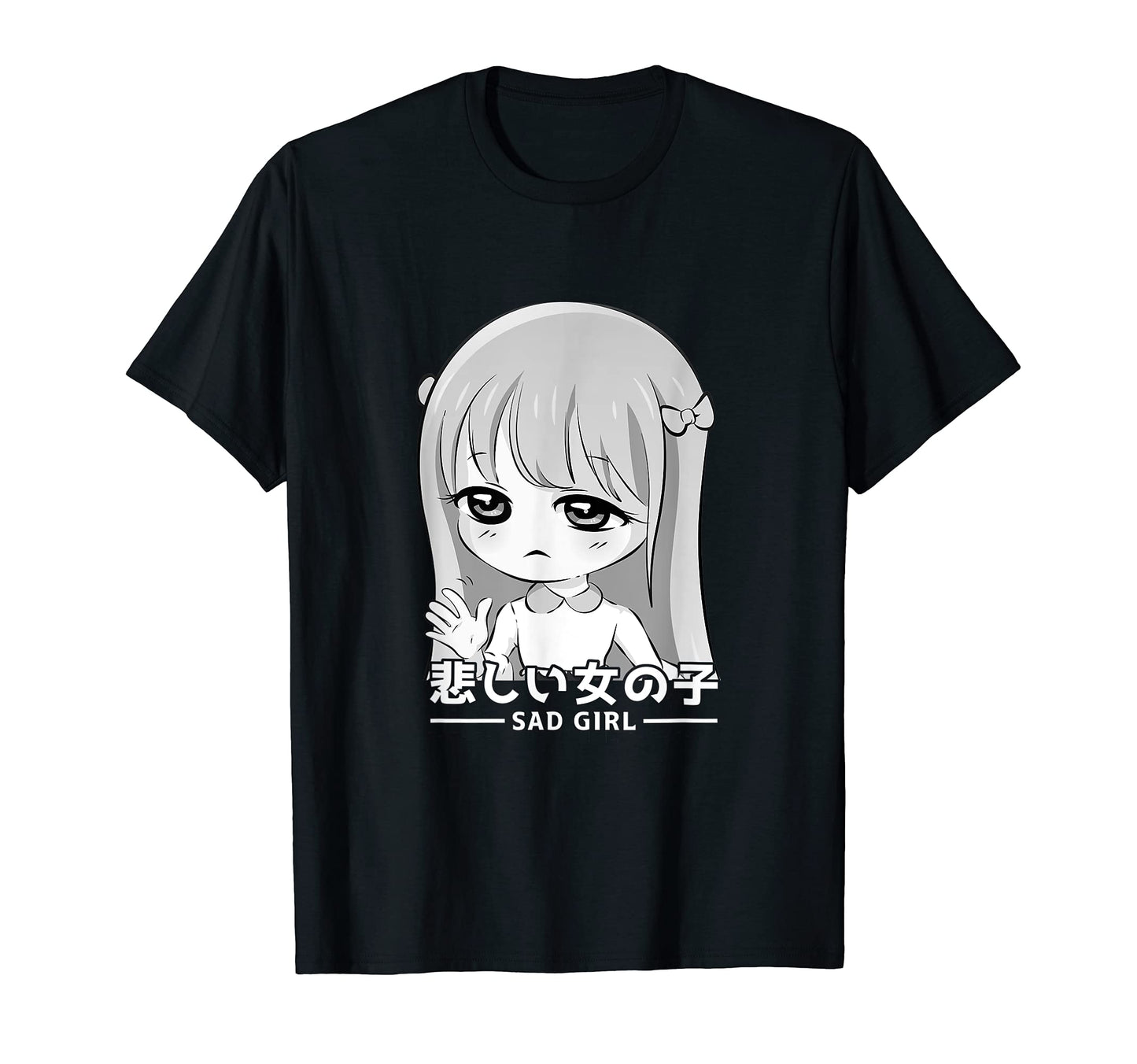 Japanese Vaporwave Sad Anime Aesthetic T-Shirt - Graphic Print Men Women - T-Shirt, Sweatshirt, Hoodie