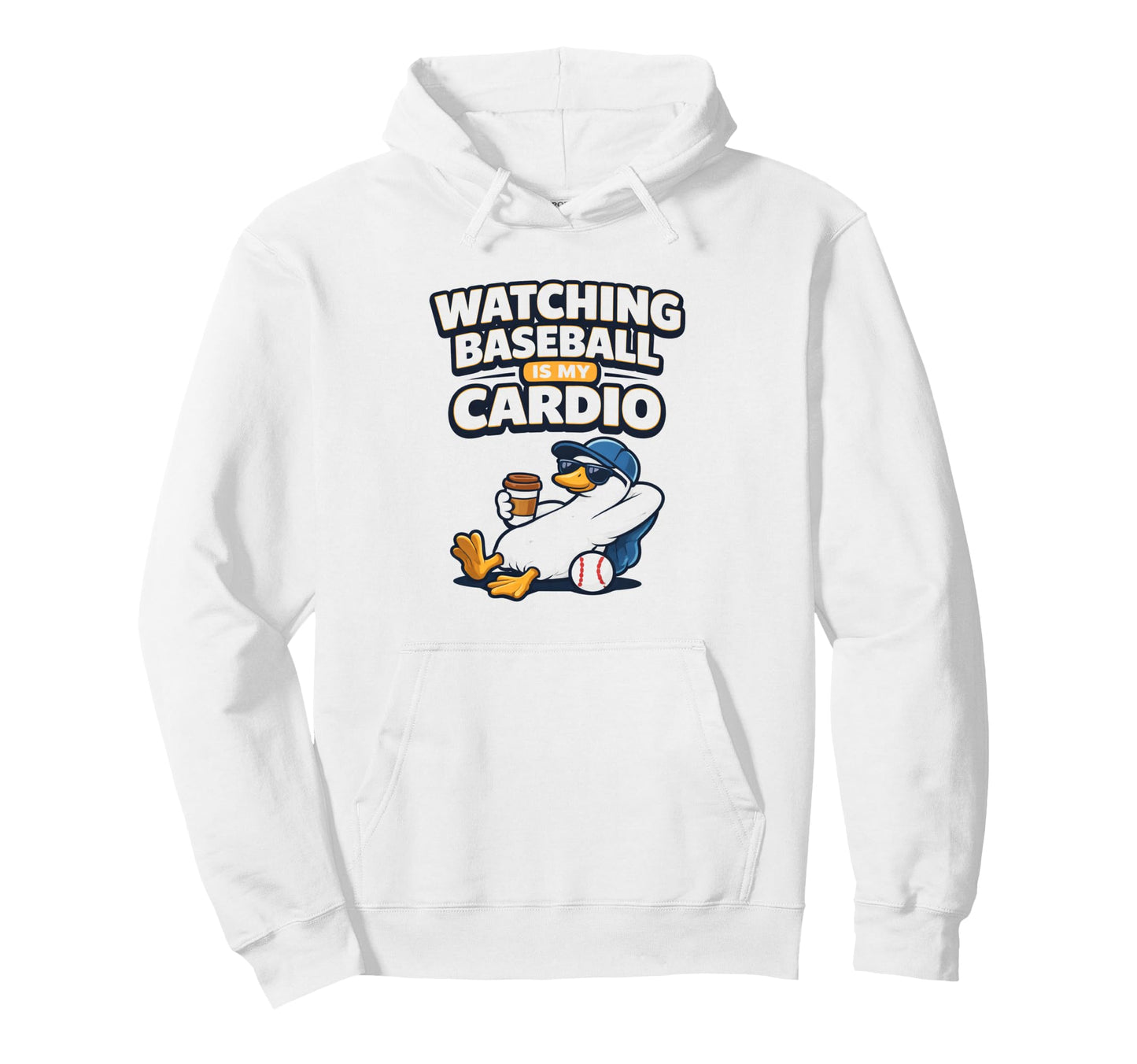 Watching Baseball Is My Cardio Funny Summer Hoodie - Trendy Graphic Unisex - T-Shirt, Sweatshirt, Hoodie