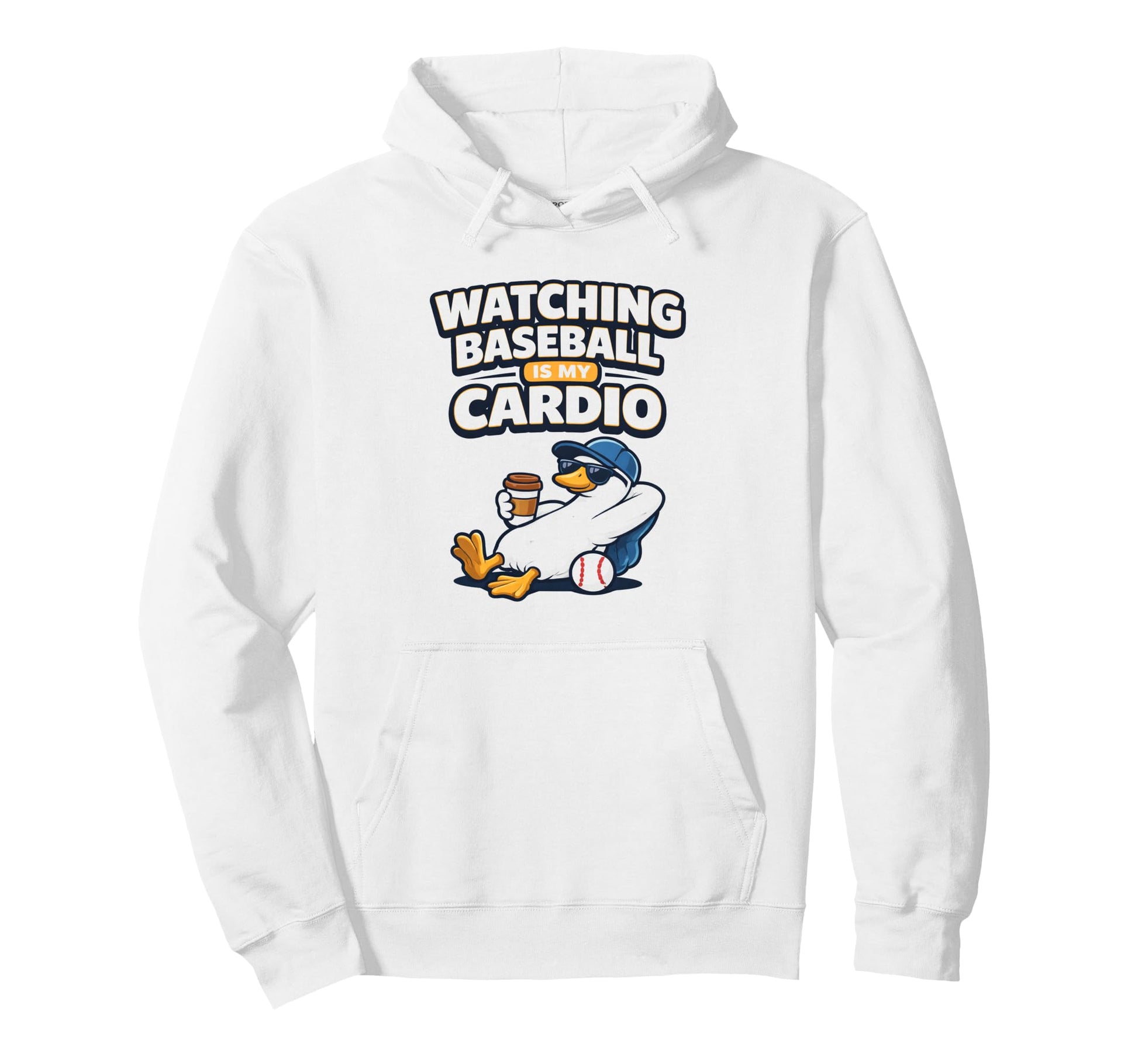 Watching Baseball Is My Cardio Funny Summer Hoodie - Trendy Graphic Unisex - T-Shirt, Sweatshirt, Hoodie
