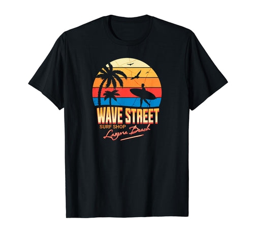 Wave Street Surf Shop Sunset Surf T-Shirt - Fun Novelty Design Unisex - T-Shirt, Sweatshirt, Hoodie