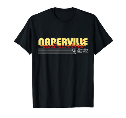 Naperville Illinois Stripes T-Shirt - Fun Novelty Design for Adults - T-Shirt, Sweatshirt, Hoodie