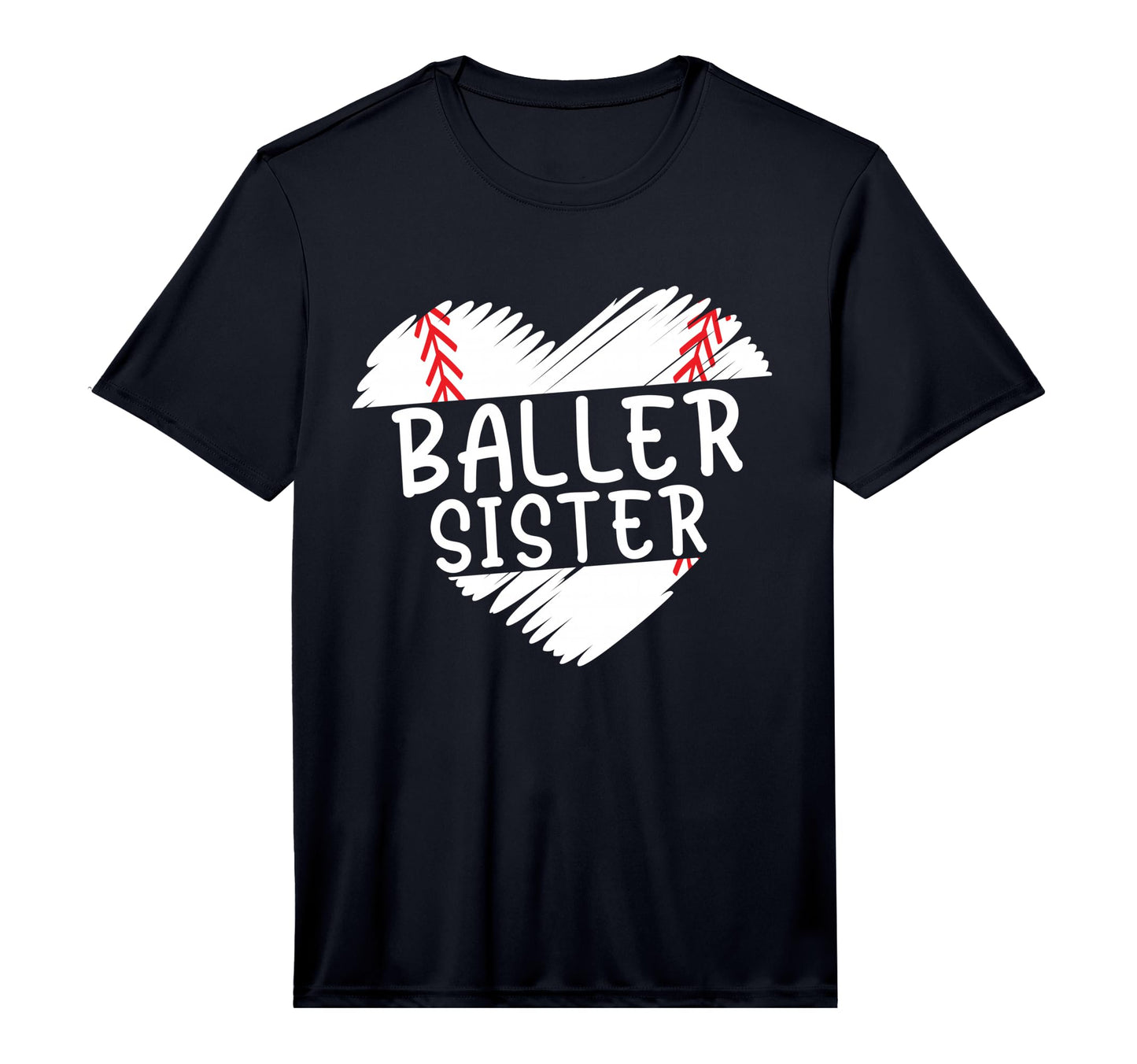 Sister Baseball Shirts Baller Sister T-Shirt - Aesthetic Graphic Men Women - T-Shirt, Sweatshirt, Hoodie