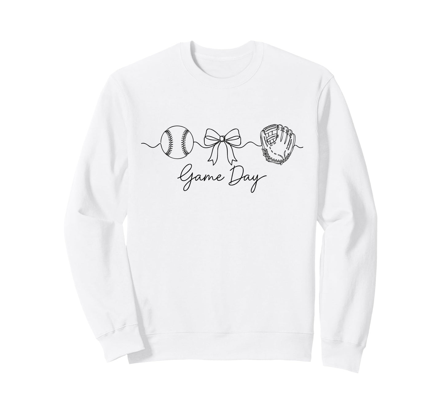 Game Day Baseball Mom Ball Sweatshirt - Casual Everyday Wear for Adults - T-Shirt, Sweatshirt, Hoodie