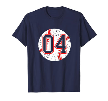 Baseball Number 04 Mom Show Support T-Shirt - Novelty Apparel for Adults - T-Shirt, Sweatshirt, Hoodie