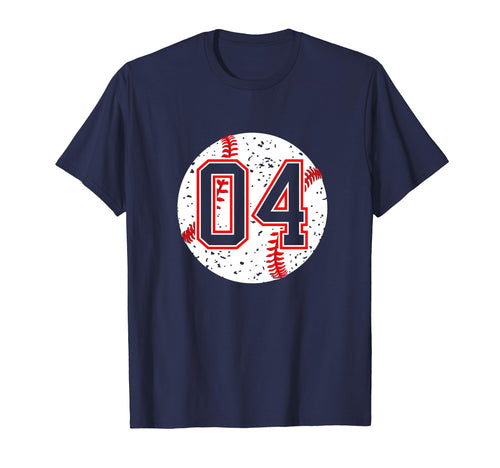 Baseball Number 04 Mom Show Support T-Shirt - Novelty Apparel for Adults - T-Shirt, Sweatshirt, Hoodie