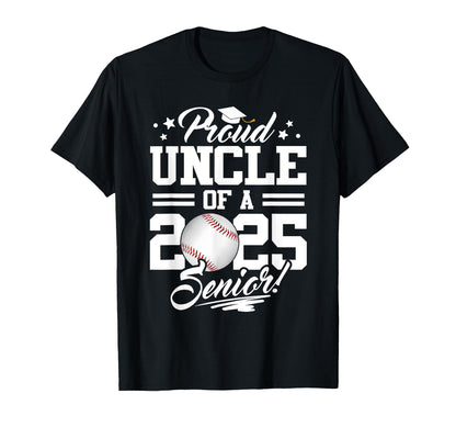 Proud Uncle 2025 Senior Graduate T-Shirt - Custom Art Print Men Women - T-Shirt, Sweatshirt, Hoodie