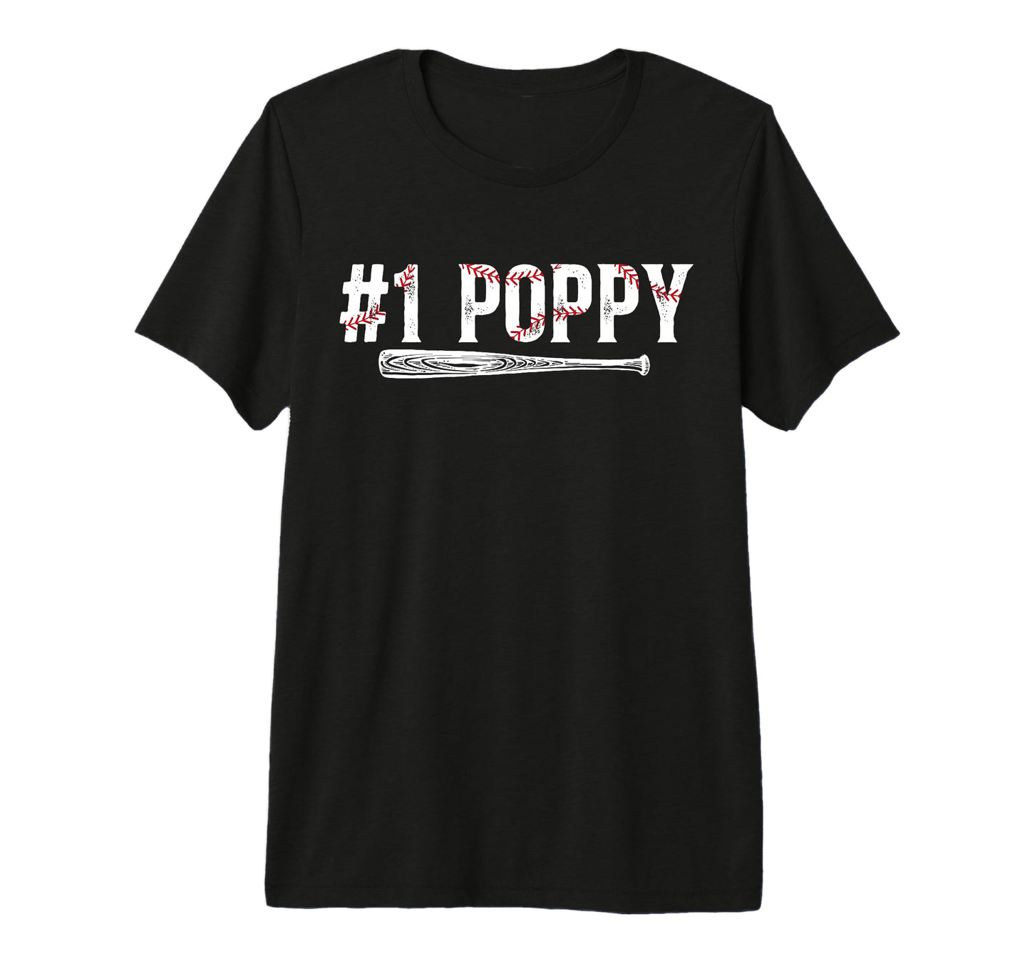 Mens 1 Poppy Baseball Poppy Baseball T-Shirt - Novelty Apparel Unisex - T-Shirt, Sweatshirt, Hoodie