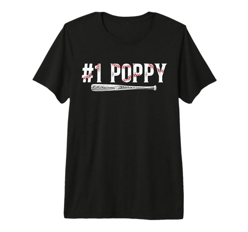 Mens 1 Poppy Baseball Poppy Baseball T-Shirt - Novelty Apparel Unisex - T-Shirt, Sweatshirt, Hoodie