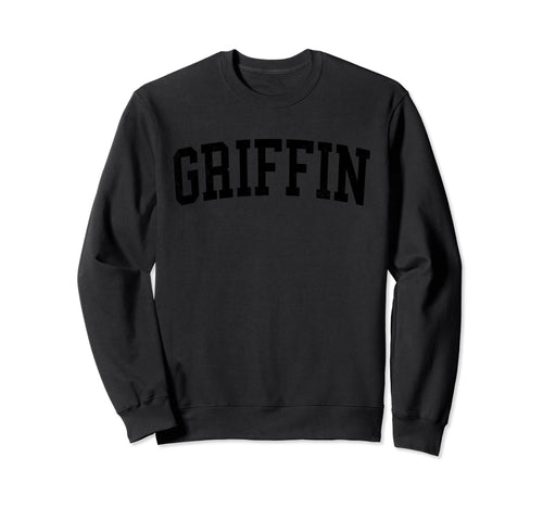 Griffin Ga Distressed Black Varsity Sweatshirt - Streetwear Style Men Women - T-Shirt, Sweatshirt, Hoodie