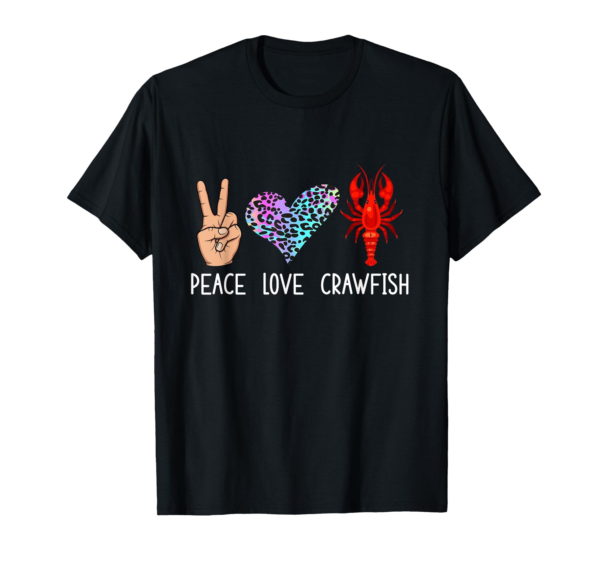 Funny Cajun Crawfish Boil Party Peace T-Shirt - Custom Art Print Men Women - T-Shirt, Sweatshirt, Hoodie
