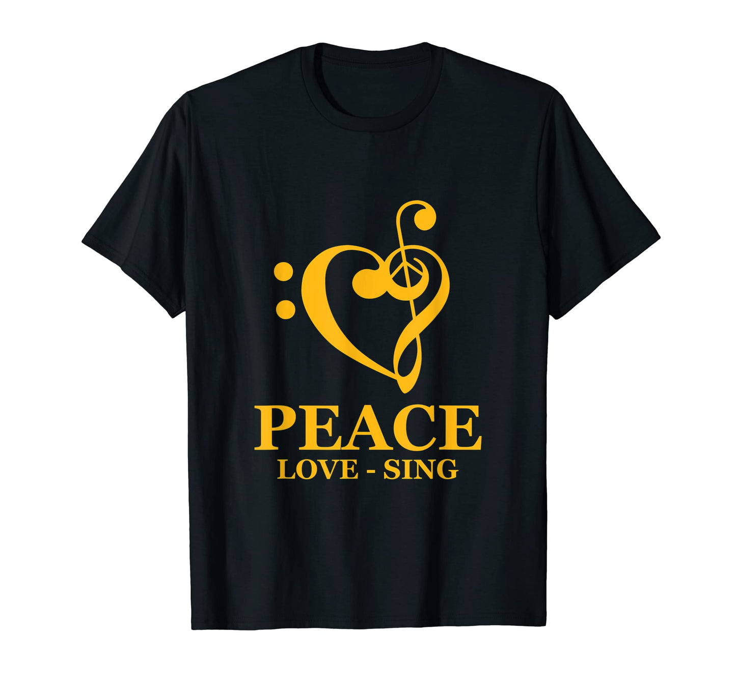 Peace Love Clef Music Musical Notes T-Shirt - Custom Art Print Men Women - T-Shirt, Sweatshirt, Hoodie