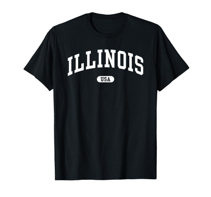 Illinois Usa Collegiate Funny Y2K T-Shirt - Aesthetic Graphic Men Women - T-Shirt, Sweatshirt, Hoodie