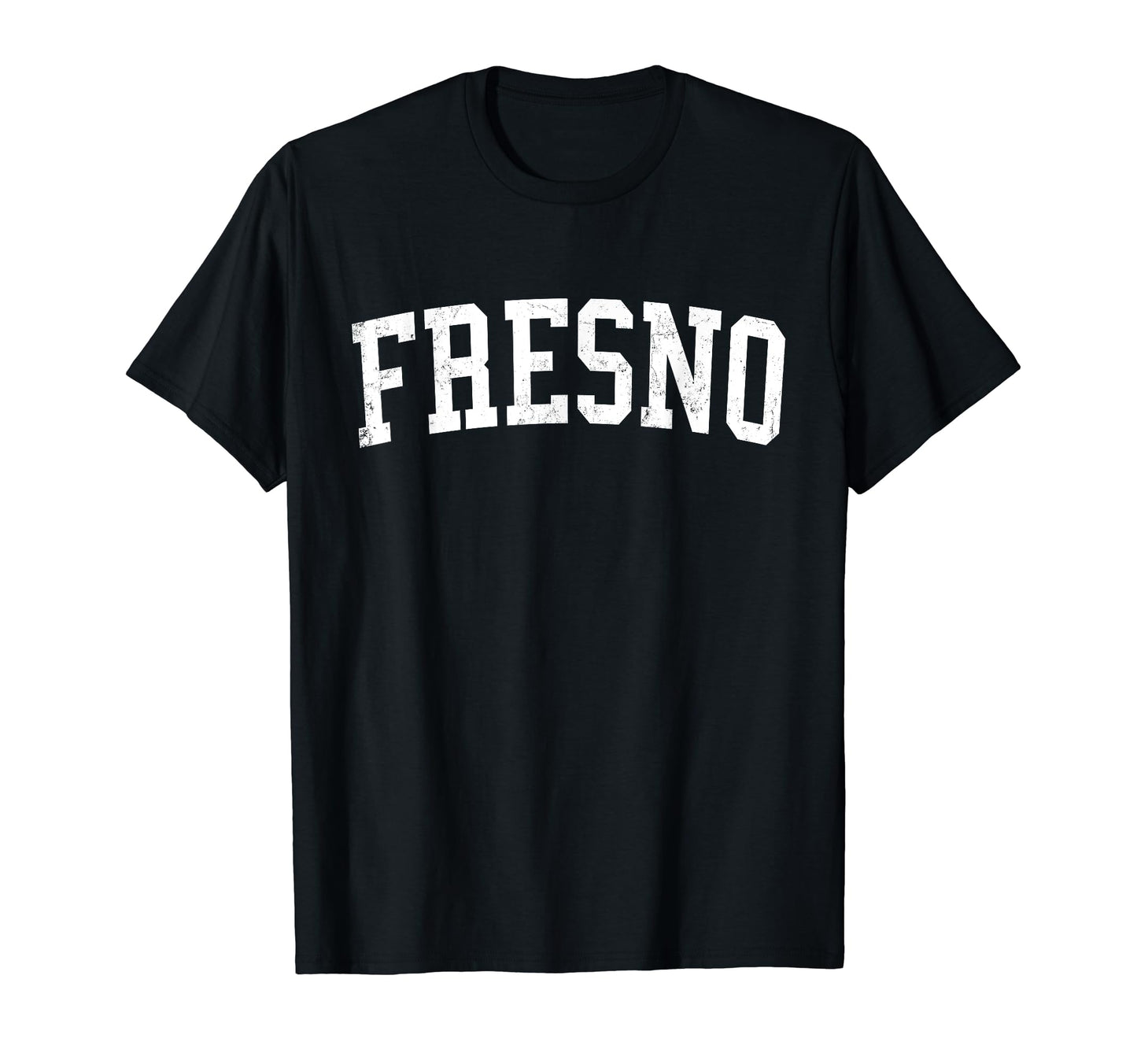 Fresno Ca Distressed White Varsity T-Shirt - Trendy Graphic Unisex - T-Shirt, Sweatshirt, Hoodie