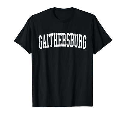Gaithersburg Md Distressed White T-Shirt - Aesthetic Graphic for Adults - T-Shirt, Sweatshirt, Hoodie