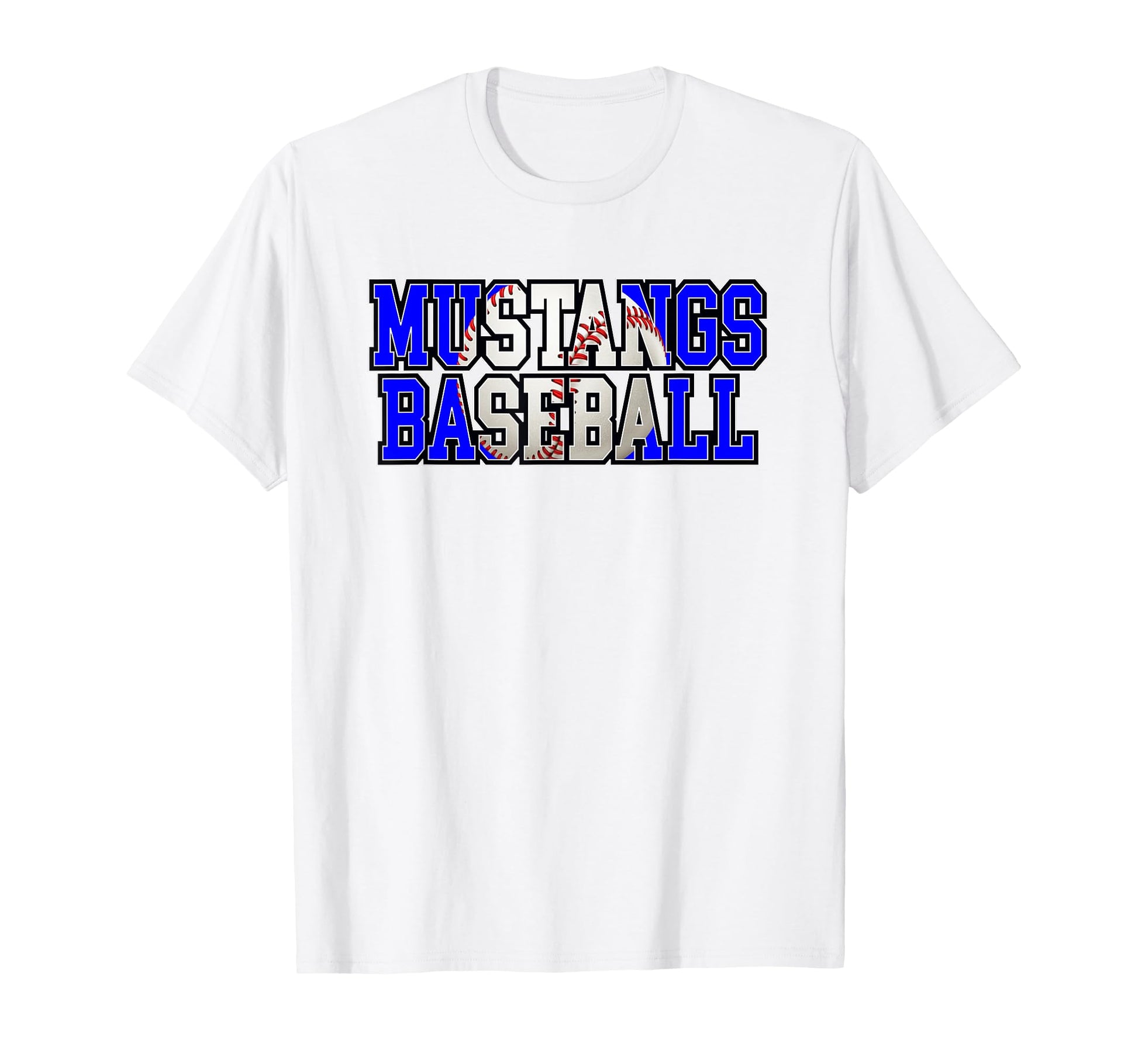 Mustang Baseball Mom Blue Mustangs T-Shirt - Aesthetic Graphic for Adults - T-Shirt, Sweatshirt, Hoodie