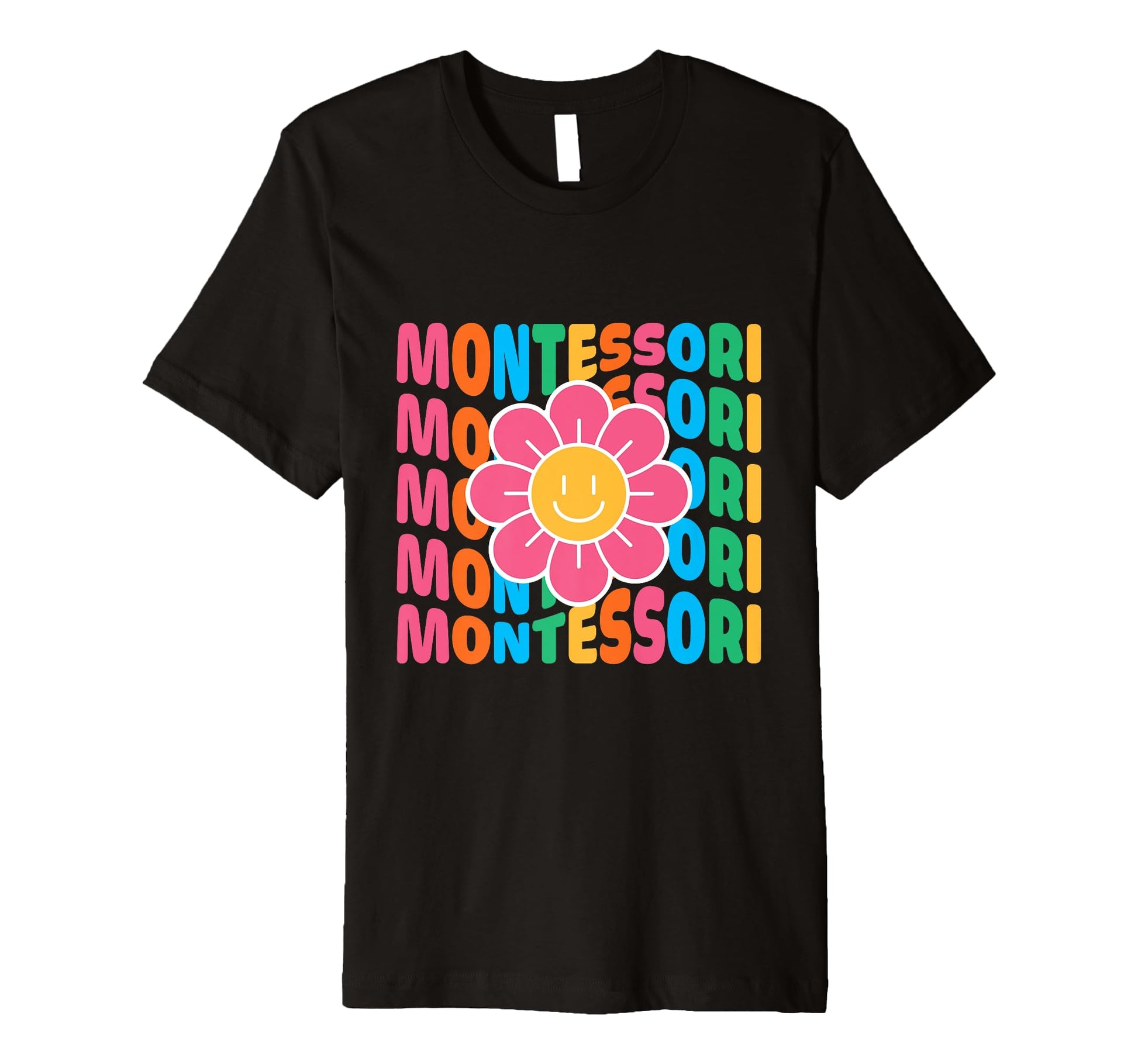 Montessori Teaching Method 1980S Groovy T-Shirt - Graphic Print Unisex - T-Shirt, Sweatshirt, Hoodie
