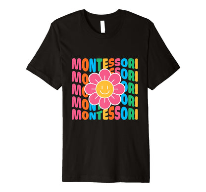 Montessori Teaching Method 1980S Groovy T-Shirt - Graphic Print Unisex - T-Shirt, Sweatshirt, Hoodie