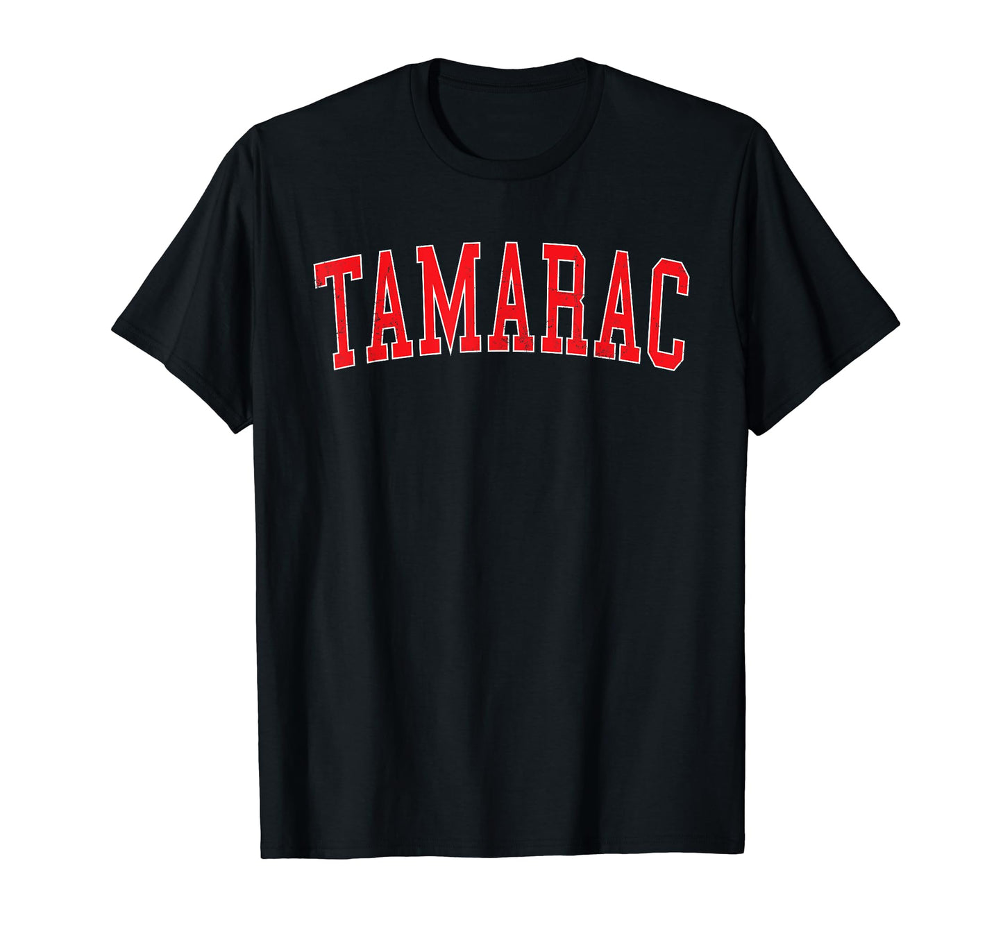 Tamarac Fl Varsity Red Text T-Shirt - Aesthetic Graphic Unisex - T-Shirt, Sweatshirt, Hoodie