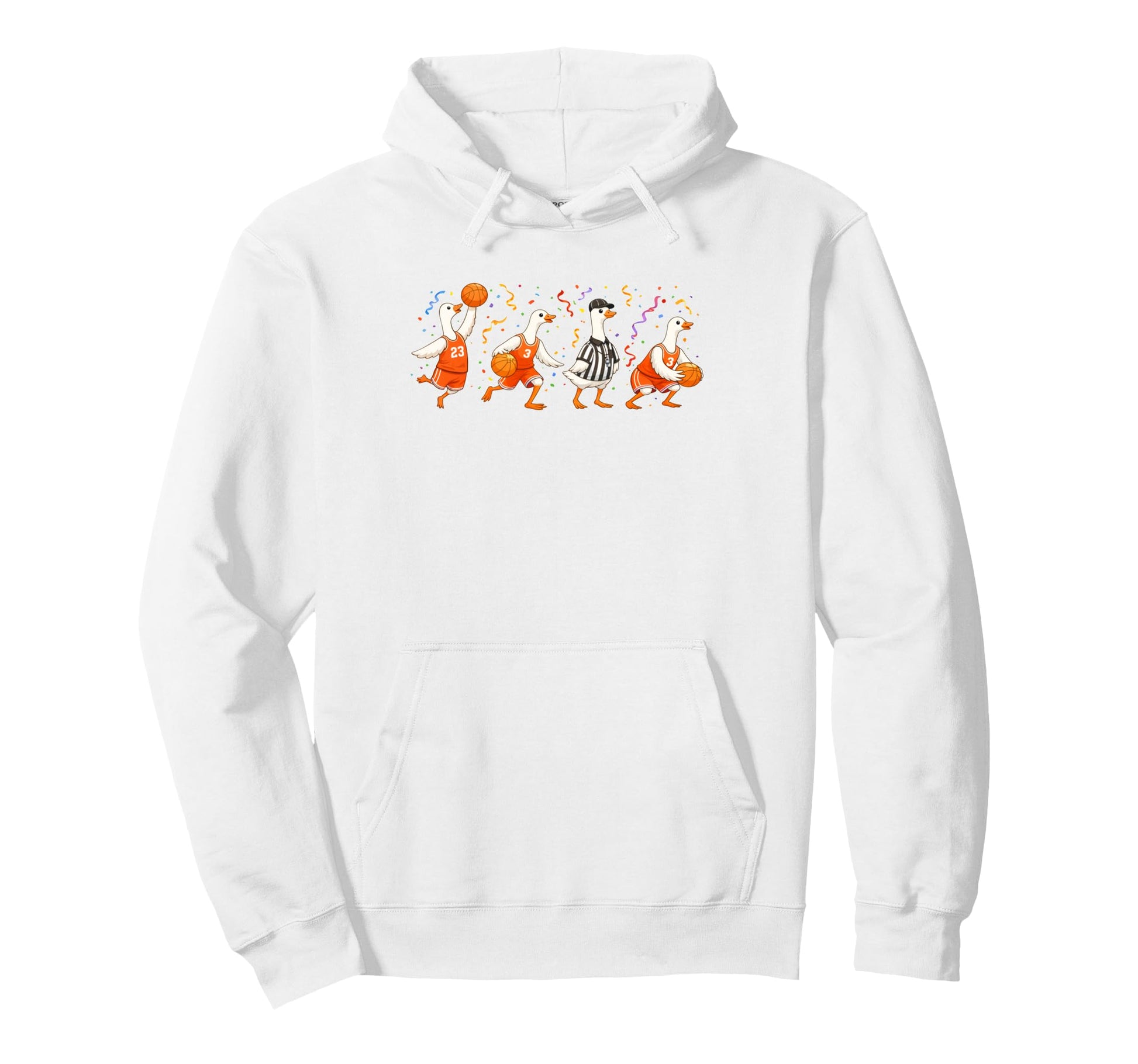 Basketball Lover Player Silly Goose Hoodie - Custom Art Print for Adults - T-Shirt, Sweatshirt, Hoodie