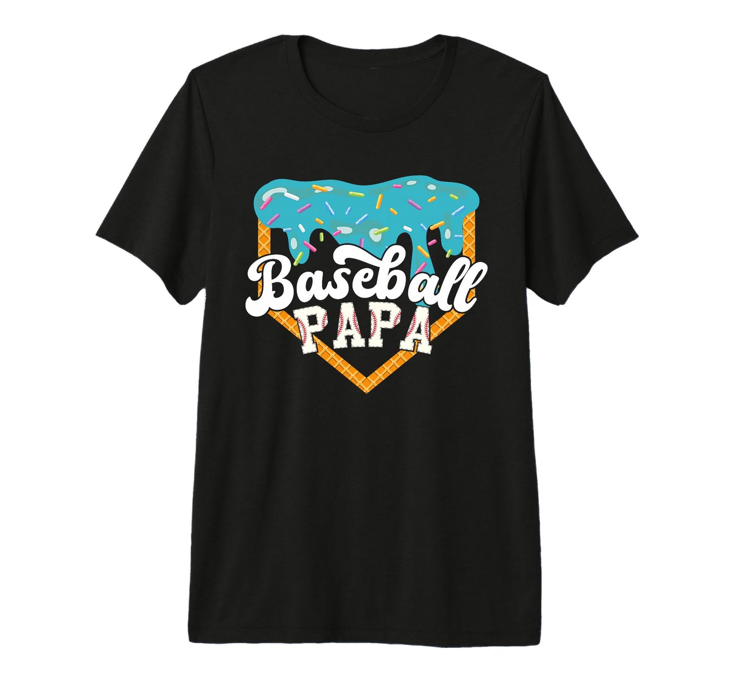 Baseball Papa Drip Ice Cream Tri Blend T-Shirt - Streetwear Style Unisex - T-Shirt, Sweatshirt, Hoodie