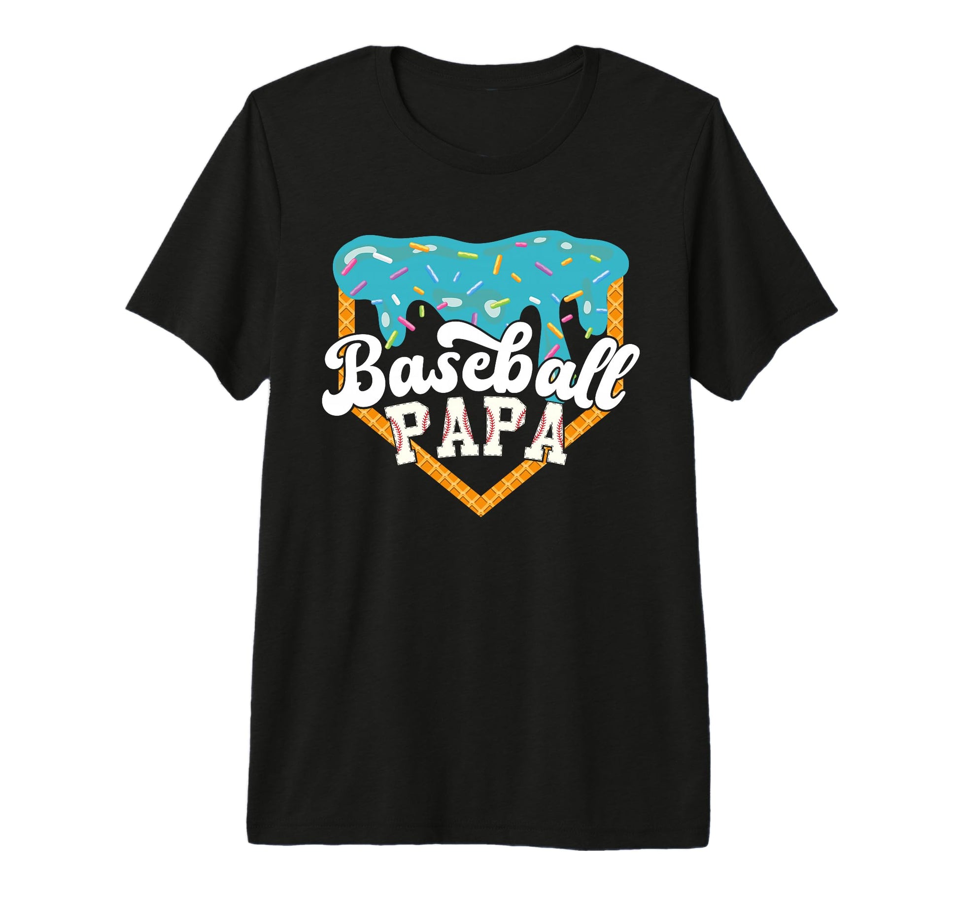 Baseball Papa Drip Ice Cream Tri Blend T-Shirt - Streetwear Style Unisex - T-Shirt, Sweatshirt, Hoodie