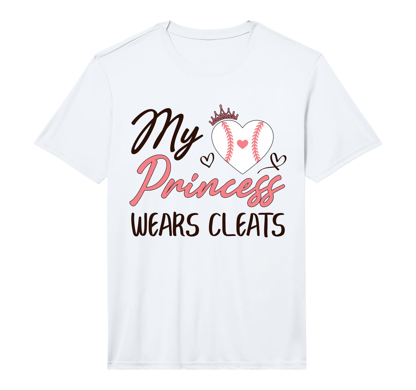 Baseball Mom Dad My Princess Wears T-Shirt - Minimalist Print Unisex - T-Shirt, Sweatshirt, Hoodie