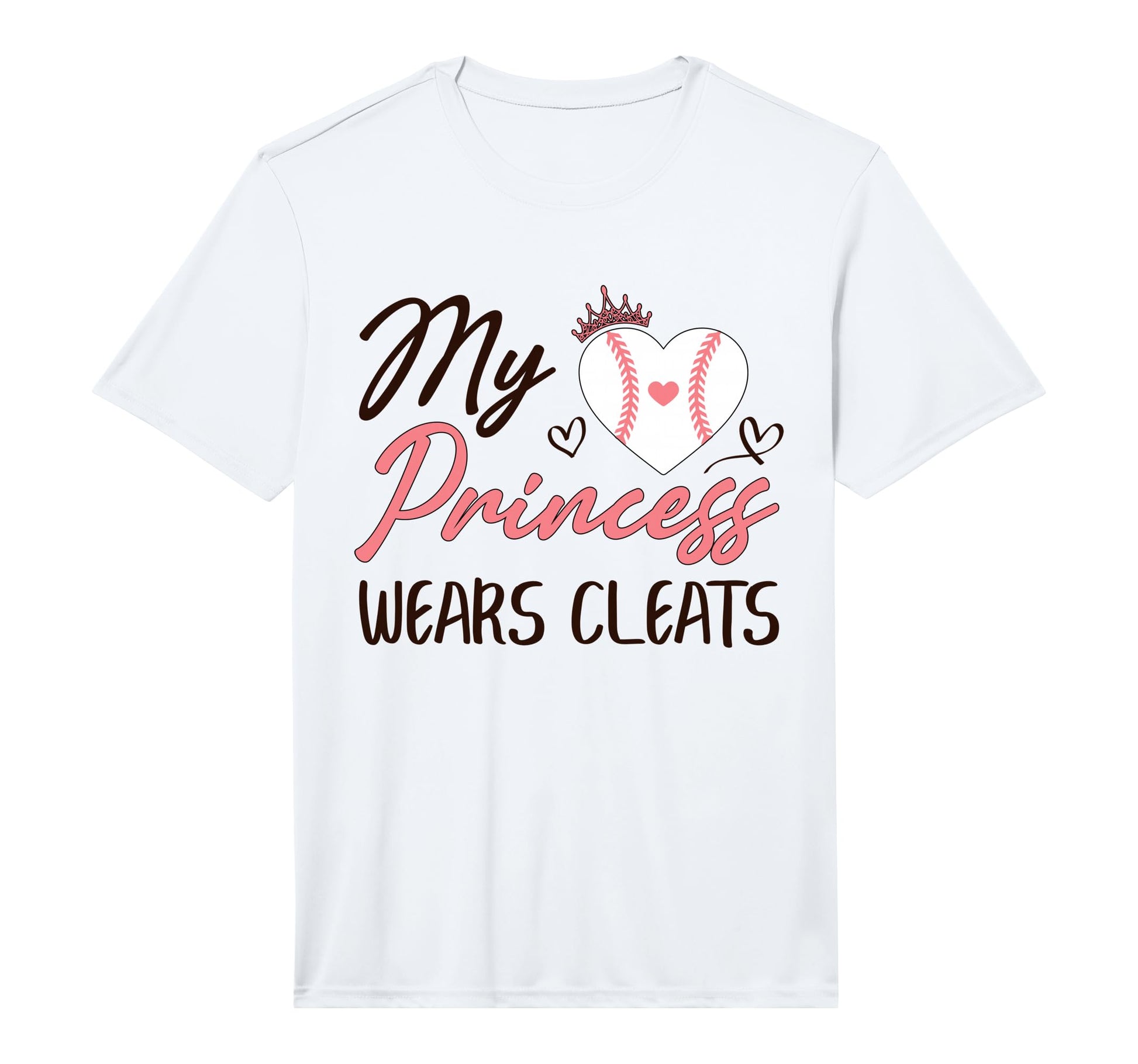 Baseball Mom Dad My Princess Wears T-Shirt - Minimalist Print Unisex - T-Shirt, Sweatshirt, Hoodie