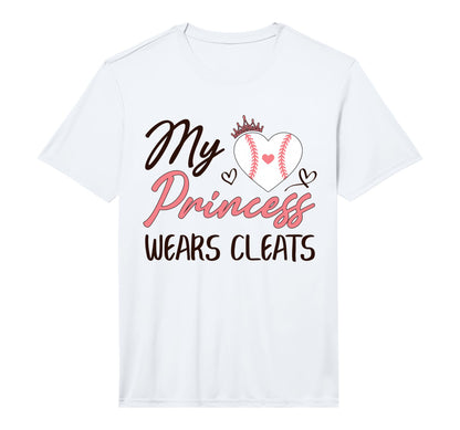Baseball Mom Dad My Princess Wears T-Shirt - Minimalist Print Unisex - T-Shirt, Sweatshirt, Hoodie