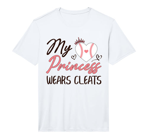 Baseball Mom Dad My Princess Wears T-Shirt - Minimalist Print Unisex - T-Shirt, Sweatshirt, Hoodie