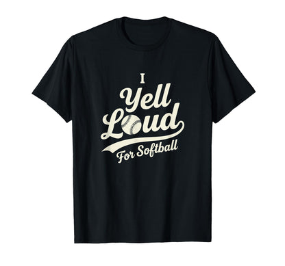 I Yell Loud Softball Mom Heart T-Shirt - Trendy Graphic Men Women - T-Shirt, Sweatshirt, Hoodie
