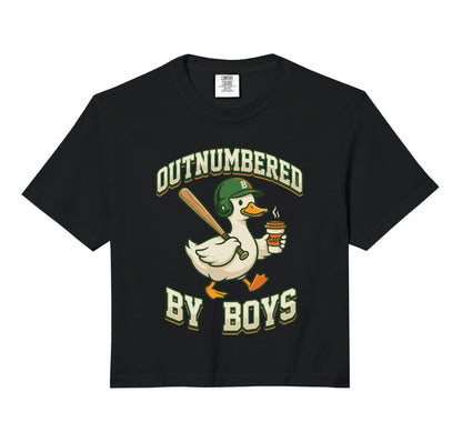 Outnumbered Baseball Duck Coffee Mom Hoodie - Minimalist Print for Adults - T-Shirt, Sweatshirt, Hoodie