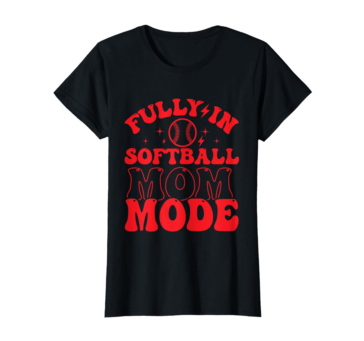 Softball Mom Mothers Day Baseball T-Shirt - Fun Novelty Design for Adults - T-Shirt, Sweatshirt, Hoodie